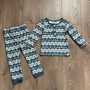 SweetHoney Santa Reindeer 2T Christmas Holiday Lounge Pajama Set